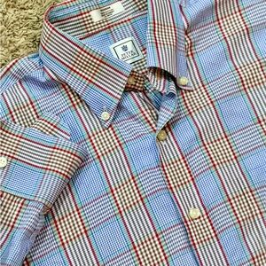 Peter Millar Men's Multi Plaid Button Down Long Sleeve SZ Med